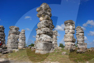 The archaeological site of the pre-Columbian Maya civilization Ake, Yucatan, Mexico
