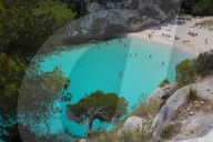 Mitjanera beach, Minorca, Balearic Islands, Spain
