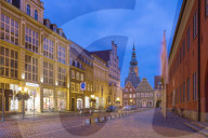 The central market square, Greifswald, Mecklenburg-Vorpommern, Germany