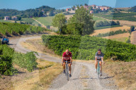 Piedmont, ItalyOn the Fausto Coppi's roads, Tortona area (AL)The 'Rampina', white road of the Cycling race 'La Mitica', from Villaromagnano to Costa Vescovado.