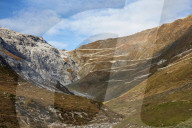 Pass road Stilfser Joch in fall