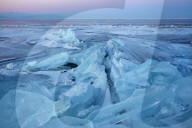 Lake Baikal in winter ice