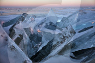 Lake Baikal in winter ice