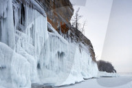 Lake Baikal in winter ice