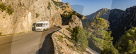 Caravaning in Verdon Gorge (Grand canyon du Verdon), Alpes de Haute Provence, South of France