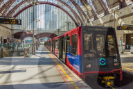 Canary Wharf DLR train station in Canary Wharf in London, England, United Kingdom, Europe