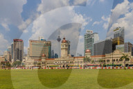 City skyline featuring the Sultan Abdul Samad Building from Independance Square in Kuala Lumpur, Malaysia, Southeast Asia, Asia