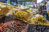 The Friday market in Ventimiglia, Italy, Europe.