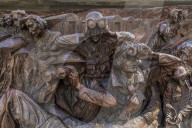 Detail on The Battle of Britain Memorial Monument in London, England, United Kingdom, Europe.
