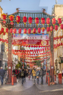 Gerrard Street in Chinatown in London, England, United Kingdom, Europe.