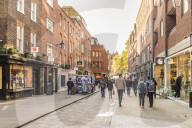 Earlham Street in Covent Garden in London, England, United Kingdom, Europe.