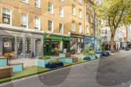 A street scene in Fitrovia in London, England, United Kingdom, Europe.