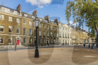 The beautiful Georgian architecture in Bedford Square in Bloomsbury in London, England, United Kingdom, Europe.