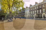 The beautiful Georgian architecture in Bedford Square in Bloomsbury in London, England, United Kingdom, Europe.