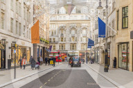 Old Bond Street in Mayfair, with its luxury stores and elegant brands in London, England, United Kingdom , Europe.