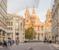 St Paul's Cathedral, in afternoon sunlight, in the City of London, in London, England, United Kingdom, Europe.