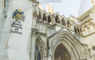 The Royal Courts of Justice in London, England, United Kingdom, Europe.