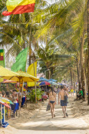 Food stalls along Kamala beach in Phuket, Thailand, Southeast Asia, Asia.