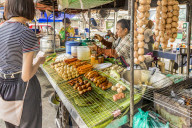 The local night market in Phuket old town, Phuket, Thailand, Southeast Asia, Asia.