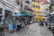A street scene in Phuket old town, Phuket, Thailand, Southeast Asia, Asia.