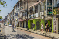 A street scene in George Town, Penang Island, Malaysia, Southeast Asia, Asia.