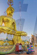 The big Buddha statue at the Tiger cave temple in Krabi, Thailand, Southeast Asia, Asia.