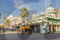 A street scene in Little India, George town, Penang Island, Malaysia, Southeast Asia, Asia.