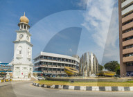 The Queen Victoria Memorial Clock Tower in George Town, Penang Island, Malaysia, Southeast Asia, Asia