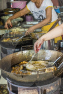 A view of a local food stall in George Town, Penang Island, Malaysia, Southeast Asia, Asia