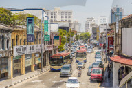 A street scene in George Town, Penang Island, Malaysia, Southeast Asia, Asia.