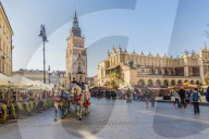 St. Mary's Basilica in the main square in the medieval old town of Krakow, UNESCO World Heritage site, in Krakow, Poland, Europe