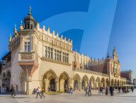 Cloth Hall in the main square, Rynek GÅ‚Ã³wny, in the medieval old town a UNESCO World Heritage site, in Krakow, Poland, Europe.