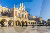 Cloth Hall in the main square, Rynek GÅ‚Ã³wny, in the medieval old town a UNESCO World Heritage site, in Krakow, Poland, Europe.