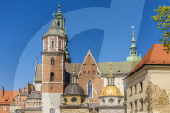 Wawel Cathedral at Wawel Royal Castle, a UNESCO World Heritage Site, in the medieval old town, in Krakow, Poland, Europe.