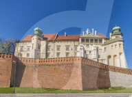 View of Wawel Royal Castle in Krakow, Poland, Europe.