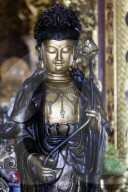 Chua Ho Quoc pagoda. Quan Am, Goddess of Mercy, Avalokitesvara Bodhisattva statue. Phu Quoc. Vietnam.