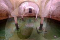 The flooded crypt of the Basilica of San Francesco, Ravenna, Italy, Europe