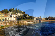 Castel San Pietro and Adige river, Verona, Italy, Europe