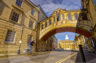 UK, England, Oxford, New College Lane, Hertford College, Bridge of Sighs or Hertford Bridge