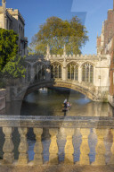 UK, England, Cambridgeshire, Cambridge, River Cam, St. John's College, Bridge of Sighs, Punting