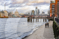 South Bank beach, Southwark, London, England