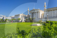 View of Academy of Arts, National institution for sciences, humanities & fine arts, Athens, Greece, Europe
