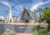 View of Las Vegas Cathedral, 'The Strip' Las Vegas Boulevard, Las Vegas, Nevada, USA, North America