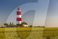 View of Happisburgh Lighthouse, Happisburgh, Norfolk, England, United Kingdom, Europe