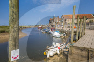 View of Quayside on a summer day, Blakeney, Norfolk, England, United Kingdom, Europe