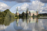 Frederiksborg Slot Castle built in the 17th century for King Christian 4th on Castle Lake, Hillerod, Zealand, Denmark, Europe