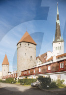 The Old City walls, Old Town, Tallinn, Estonia, Europe