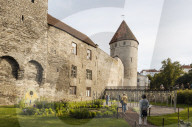 The Old City walls, Old Town, Tallinn, Estonia, Europe