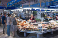 Fishmongers, Riga Central Market, Riga, Latvia, Baltic States, Europe