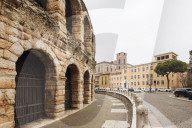 Piazza Bra, Roman Arena, Verona, Veneto Province, Italy, Europe